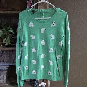 Talbots Polar Bear Sweater L